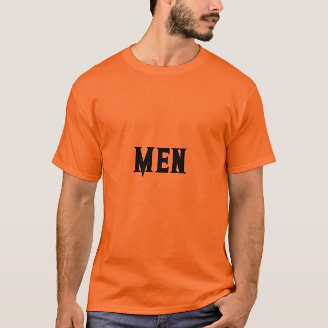 Custom Men Text Name with Black Colour Text T-Shirt (Front)