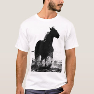 Custom Mens Clothing Running Horse Pop Art T-Shirt