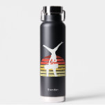 Custom Mens Gymnastics Pommel Horse Gymnast Water Bottle<br><div class="desc">This cool mens gymnastics water bottle features a male gymnast in a handstand on a pommel horse in front of a beautiful sunset. Customise this gift with your gym or company name.</div>