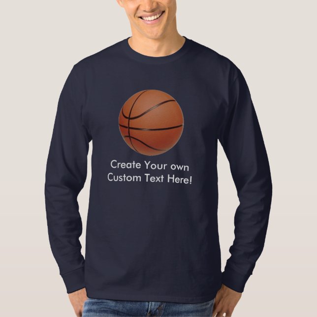 Custom Men's Long Sleeved Photo and Text Shirt (Front)