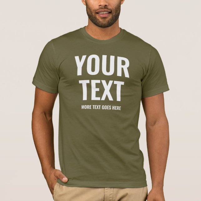 Custom Mens Modern Best Army Green Template T-Shirt (Front)