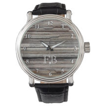 Custom men's watch with mineral stone design
