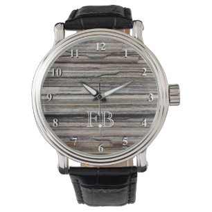 Custom men's watch with mineral stone design