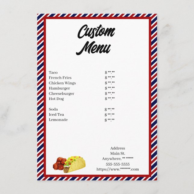 Custom Menu  (Front)