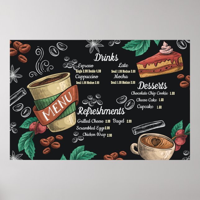 Custom Menu Poster (Front)