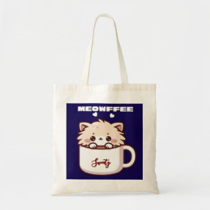 Custom Meowffee Cute Coffee Cat Tote Bag