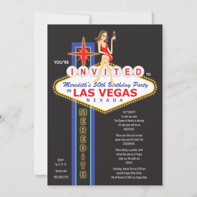 Custom - Meredith 50th Invitation (Front)