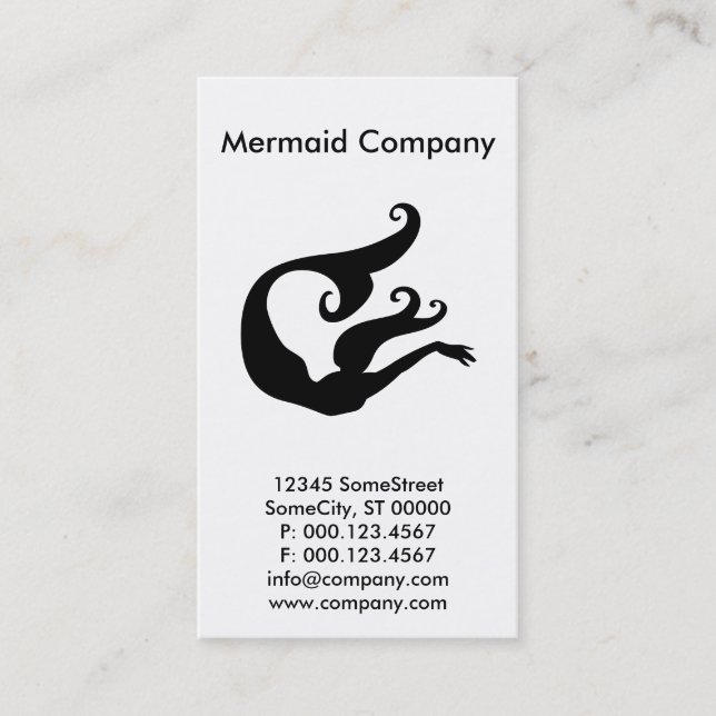 custom mermaid company business card (Front)