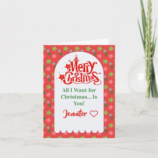 Custom Merry Christmas Card for Your Girlfriend  (Front)
