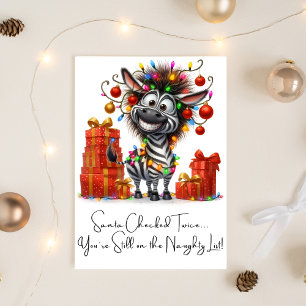 Custom Merry Christmas Funny Quotes For Friends Holiday Postcard