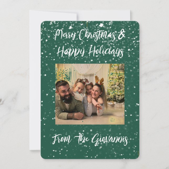 CUSTOM MERRY CHRISTMAS GREETING CARD  (Front)
