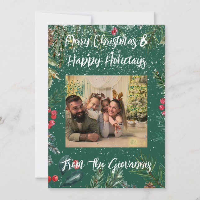 CUSTOM MERRY CHRISTMAS GREETING CARD  (Front)