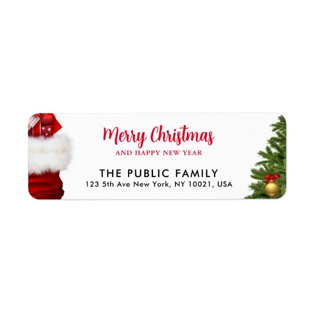 Custom Merry Christmas Happy New Year Return (Front)