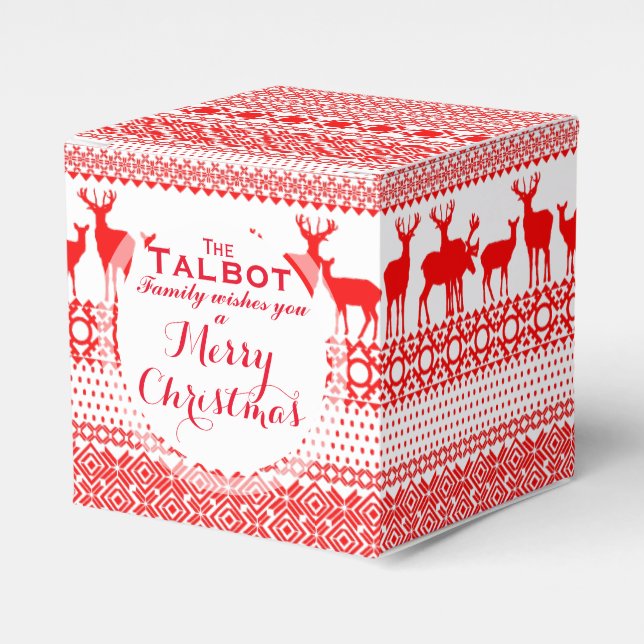 Custom MERRY CHRISTMAS SEASON'S GREETING Favour Bo Box (Front Side)