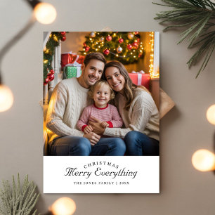 Custom Merry Everything Family Photo Card
