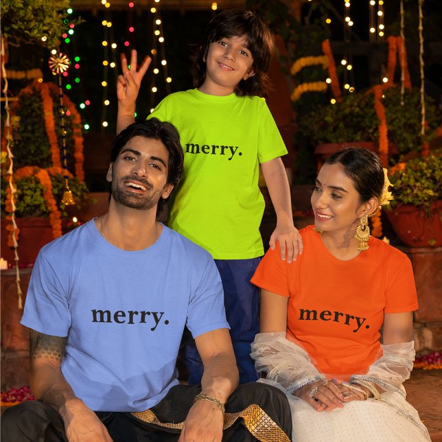 Custom Merry Holiday Customised Unisex Modern T-Shirt (Creator Uploaded)