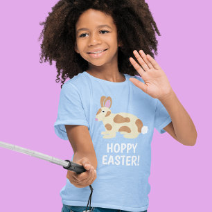 Custom Message Brown Spotted Rabbit Easter Graphic T-Shirt