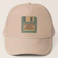 Custom Message Computer Floppy Disc Hat