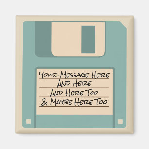 Custom Message Computer Floppy Disc Magnet