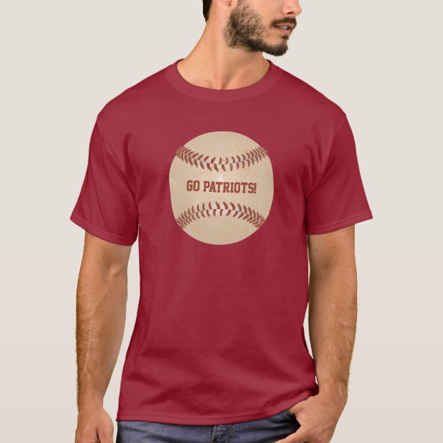 Custom Message Distressed Baseball Graphic T-Shirt (Front)