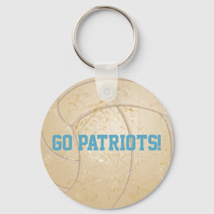 Custom Message Distressed Volleyballl Key Ring