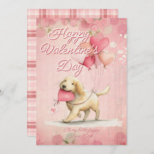 Custom Message Dog Animal Valentines Day Holiday Card