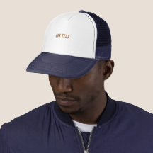 Custom Message Foam Stylish Navy White Colour-Cap