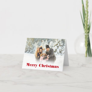 Custom Message Folded Photo Holiday Card