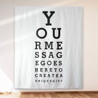 Custom Message Fun Eye Sight Test Photo Backdrop