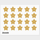 Custom Message Gold Colour Star Sticker (Sheet)