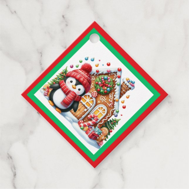 Custom Message Holiday Favour Tags (Front)