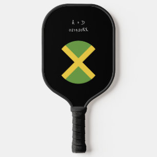 Custom Message Jamaica Flag Pickleball Paddle