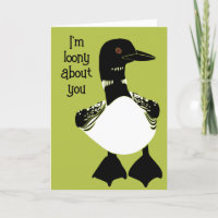 Custom Message Loon Loony About You Anniversary