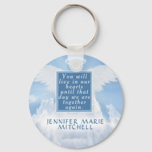 Custom Message Memorial in Loving Memory Keychain