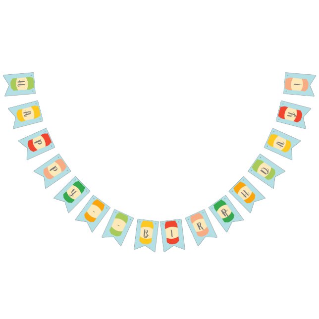 Custom Message Seltzer Soda Cans Party Bunting (All)