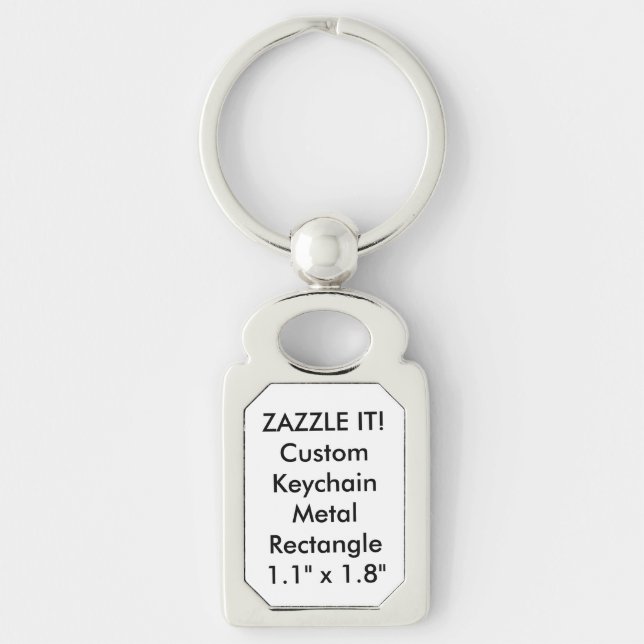 Custom Metal Keychain Key Ring Blank Template (Front)