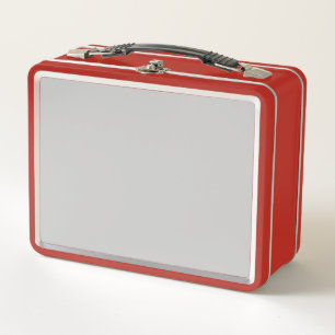 Custom Metal Lunchbox Vintage Red Tin Box