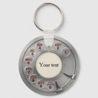Custom Metal Rotary Telephone Dial Key Ring