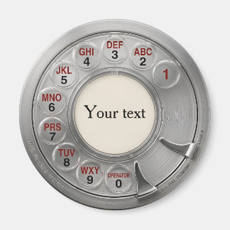 Custom Metal Rotary Telephone Dial Magnet