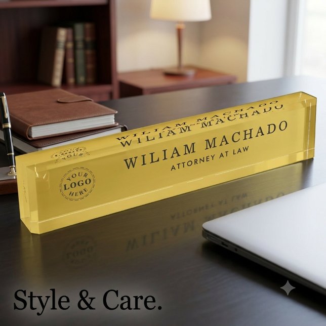 Custom Metallic Gold Name Plate for Lawyers (Custom Metallic Gold Name Plate for Lawyers)