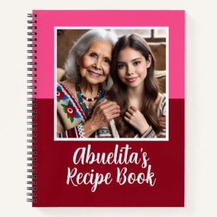 Custom Mexican Abuelita Family Photo Recipe Book