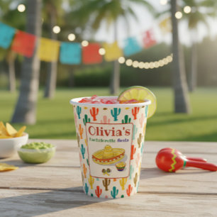 Custom Mexican Fiesta Bachelorette Party Paper Cup