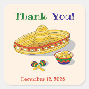 Custom Mexican Fiesta Bachelorette Party Square Sticker