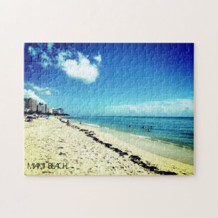 Custom Miami Beach Florida Calm and Relax Adults Jigsaw Puzzle