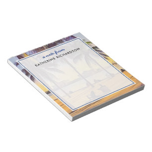 Custom Miami Beach Florida Watercolor Art Notepad