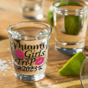 Custom Miami Girl Trip Bachelorette Shot Glass