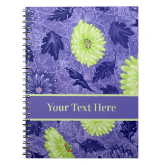 Custom Midnight Daisy Garden Notebook