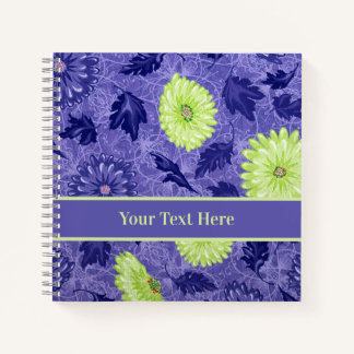Custom Midnight Daisy Garden Notebook