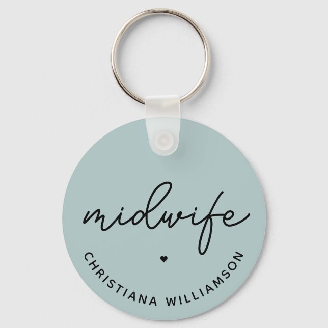 Custom Midwife Appreciation Midwifery Gifts Key Ring (Front)