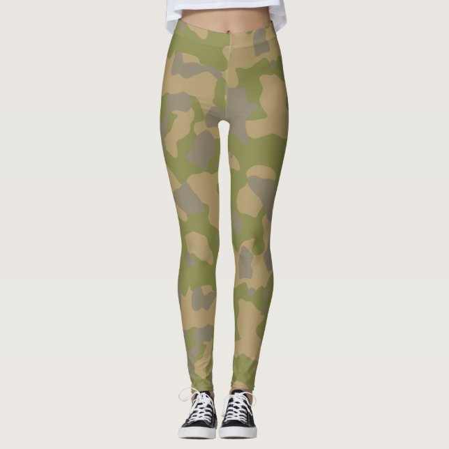 Custom Military Camouflage Style 3 leggings (Front)